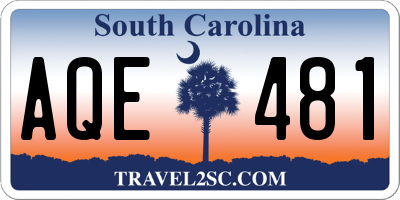SC license plate AQE481