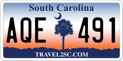 SC license plate AQE491