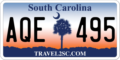 SC license plate AQE495