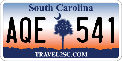 SC license plate AQE541