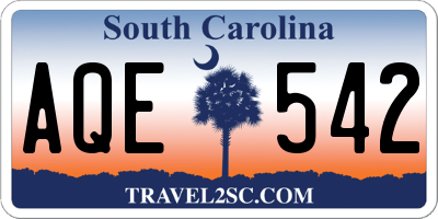 SC license plate AQE542