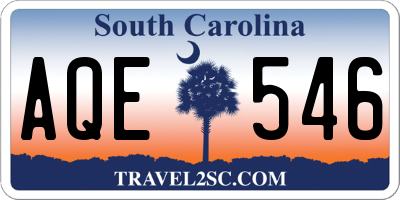 SC license plate AQE546
