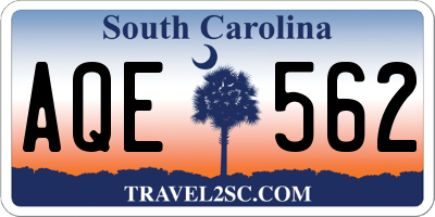 SC license plate AQE562