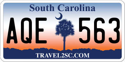SC license plate AQE563