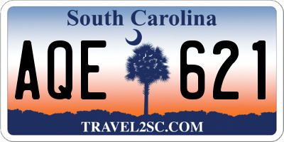 SC license plate AQE621