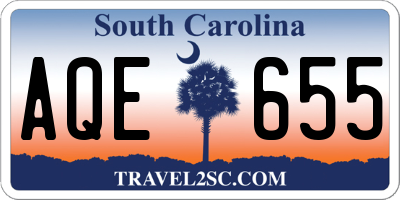 SC license plate AQE655
