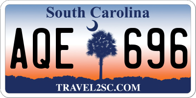 SC license plate AQE696