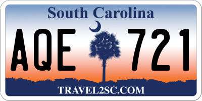 SC license plate AQE721