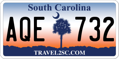 SC license plate AQE732