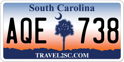 SC license plate AQE738