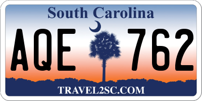 SC license plate AQE762