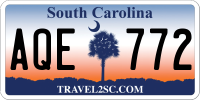 SC license plate AQE772