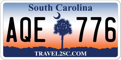 SC license plate AQE776