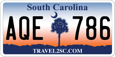 SC license plate AQE786