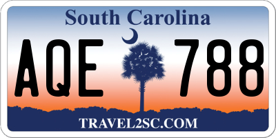 SC license plate AQE788