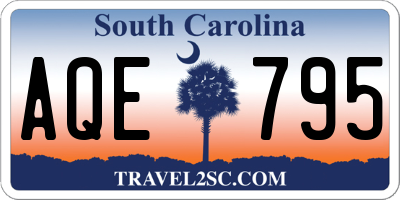 SC license plate AQE795