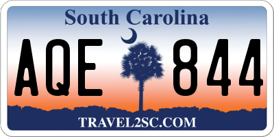 SC license plate AQE844