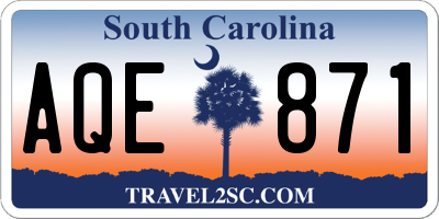 SC license plate AQE871
