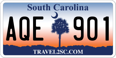 SC license plate AQE901