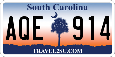 SC license plate AQE914