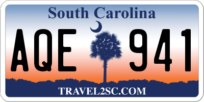 SC license plate AQE941