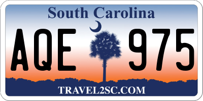 SC license plate AQE975