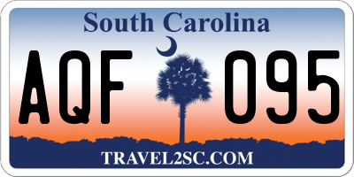 SC license plate AQF095