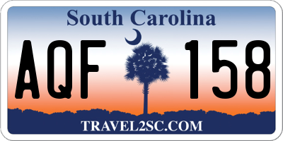 SC license plate AQF158