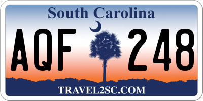 SC license plate AQF248