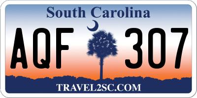 SC license plate AQF307