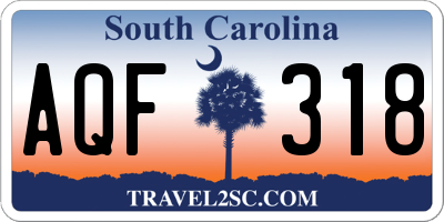 SC license plate AQF318