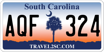 SC license plate AQF324