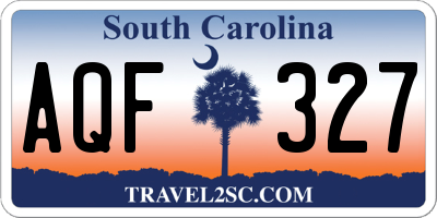 SC license plate AQF327