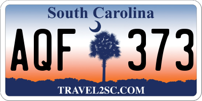 SC license plate AQF373