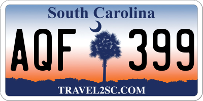 SC license plate AQF399