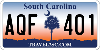 SC license plate AQF401