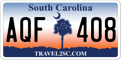 SC license plate AQF408