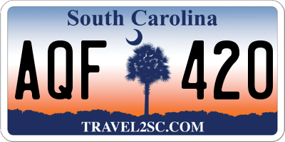 SC license plate AQF420