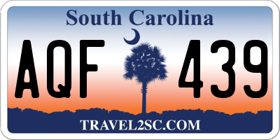 SC license plate AQF439