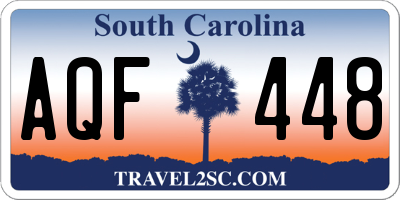 SC license plate AQF448