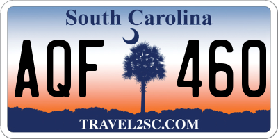 SC license plate AQF460
