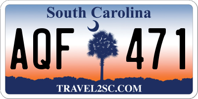 SC license plate AQF471