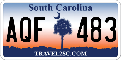 SC license plate AQF483