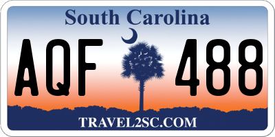 SC license plate AQF488