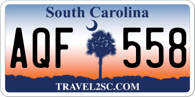 SC license plate AQF558
