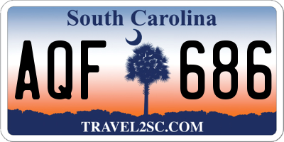 SC license plate AQF686