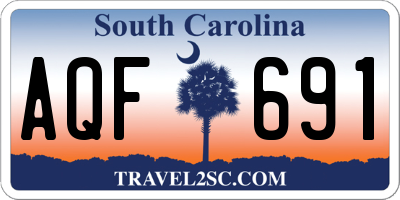 SC license plate AQF691