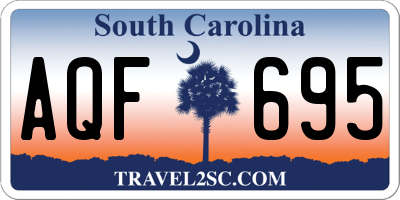 SC license plate AQF695