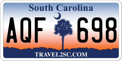 SC license plate AQF698
