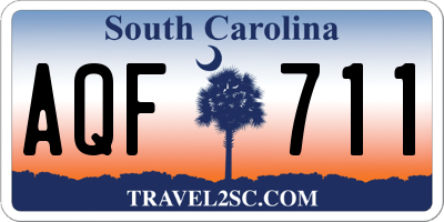SC license plate AQF711